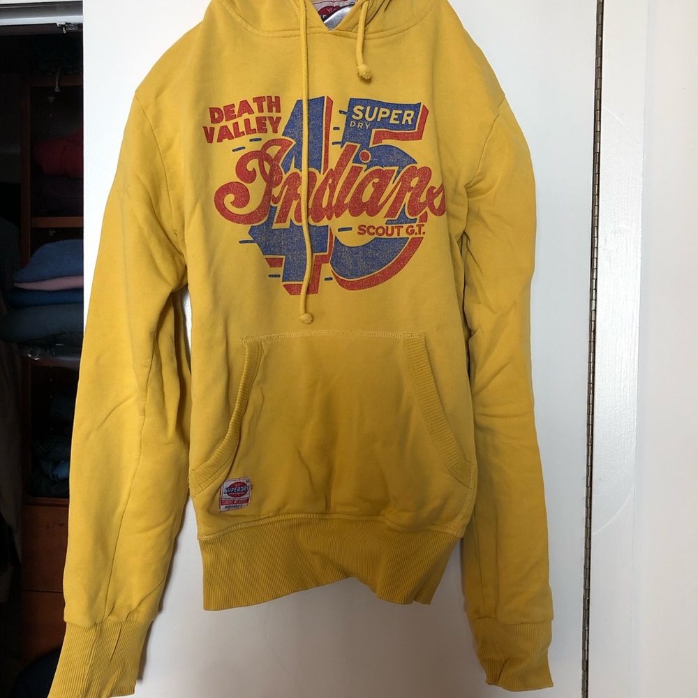 Classic Re-issue SuperDry yellow hoodie sweatshirt - size Large. Great condition